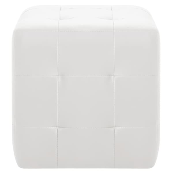 vidaXL puf 2 stk. 30 x 30 x 30 cm kunstlæder hvid