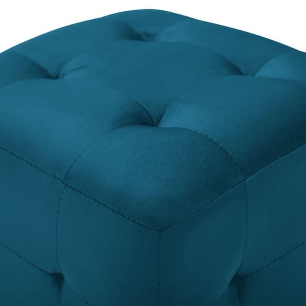 vidaXL puf 2 stk. 30 x 30 x 30 cm fløjlsstof blå