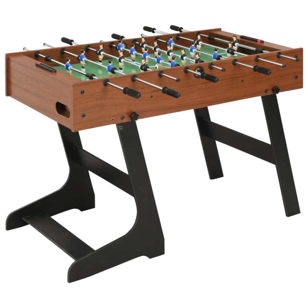 vidaXL Kokoontaittuva jalkapallopöytä 121x61x80 cm ruskea