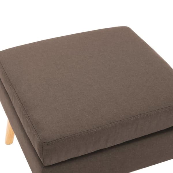 vidaXL fodskammel stof brun