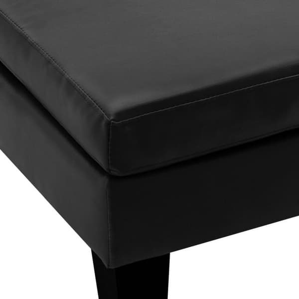 vidaXL Fotpall svart konstläder