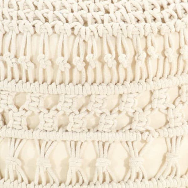 vidaXL Handgjord sittpuff makramé 45x30 cm bomull