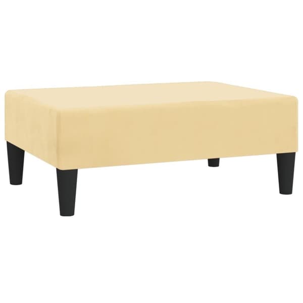 vidaXL Fotpall gräddvit 78x56x32 cm sammet