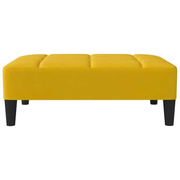 vidaXL fodskammel 78x56x32 cm fløjl gul