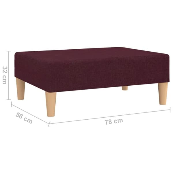vidaXL Fotpall lila 78x56x32 cm tyg
