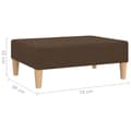 Miniatyrbild 7 av 7: vidaXL Fotpall brun 78x56x32 cm tyg