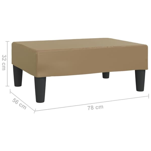 vidaXL Fotpall cappuccino 78x56x32 cm konstläder