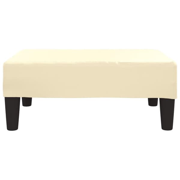 vidaXL fodskammel 78x56x32 cm kunstlæder cremefarvet