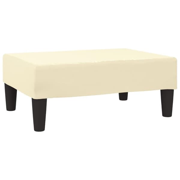 vidaXL fodskammel 78x56x32 cm kunstlæder cremefarvet