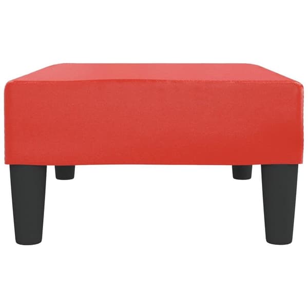 vidaXL Fotpall röd 78x56x32 cm konstläder