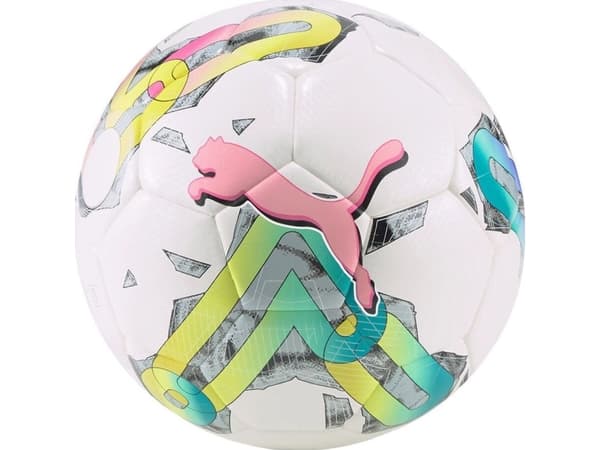 Fotboll Puma Orbita 5 HYB vit och grön-rosa 083783 01 (5)