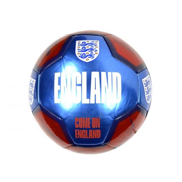 England FA Come On England Signature Metallic Football Red/Blue 5