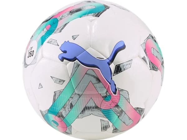 Fotboll Puma Orbita 5 Hybrid Lite 350 vit och grön-rosa 83784 01 (4)