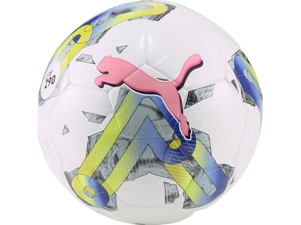 Fotball Puma Orbita 5 Hybrid Lite hvit og grønn-rosa 290 83785 01 (5)