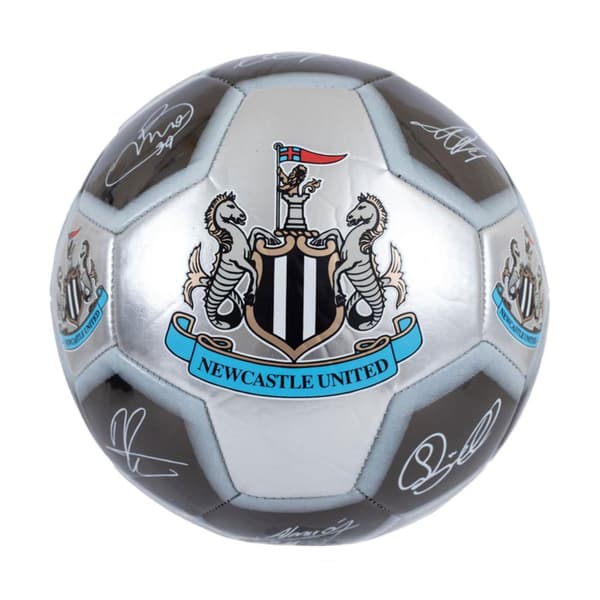 Newcastle United FC Printed Signature 26 Panel Fotboll Black/White/Blue/Gold 1