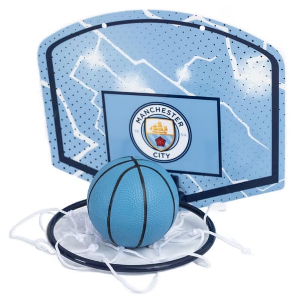 Manchester City FC Mini Basketball Set Blue/White/Black One Size