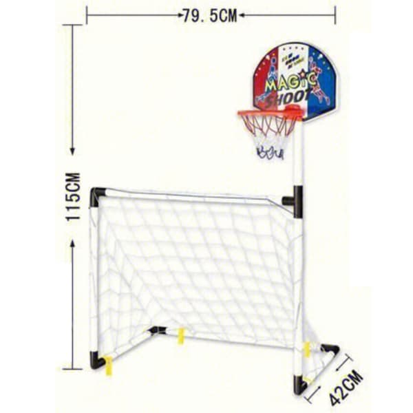 2in1 Basketuppsättning Fotbollsmål + Bollar