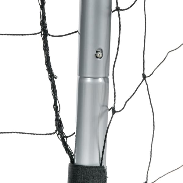 Fotbollsmål, med PE-Net Tyg, 300x120x200 cm, Grå