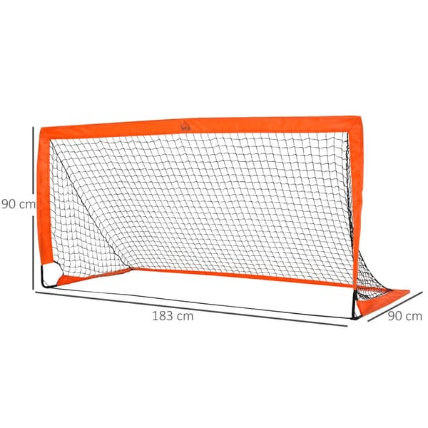 Fodboldmål, 183x90x90 cm, Orange