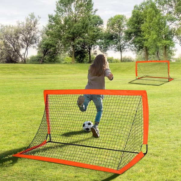 Fodboldmål, 183x90x90 cm, Orange