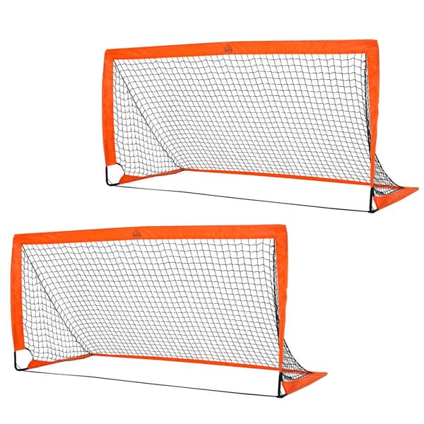 Fodboldmål, 183x90x90 cm, Orange