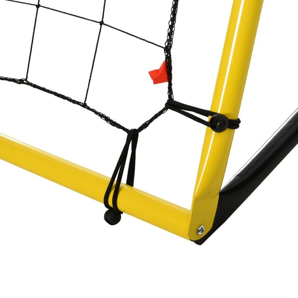 Fotbolls Returbollsmål, Kickback, 184x63x123 cm, Gul Svart