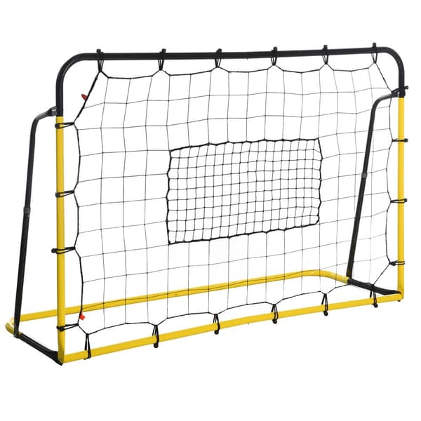 Fotbolls Returbollsmål, Kickback, 184x63x123 cm, Gul Svart