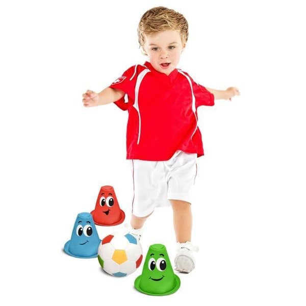 Förskolefotbollsset - STAMP - Boll och 3 koner - Unisex - Från 2 år