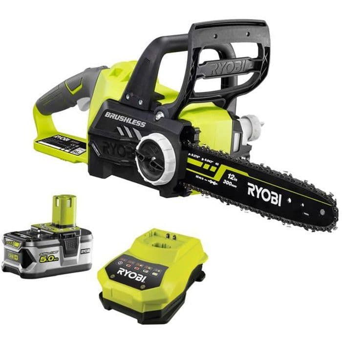 RYOBI Motorsav 18V - 1 batteri 5 Ah børsteløs - RCS18X3050F