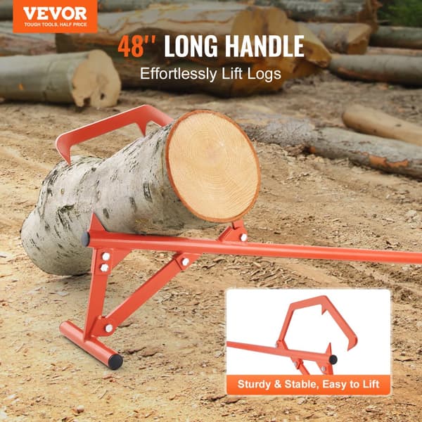 Timberjack Log Roller, Heavy Duty Stål, Justerbar Krog, 25 Tommer Maksimal Stammediameter
