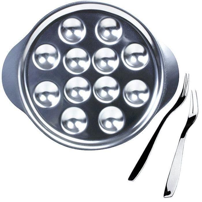 Snigelservice - tallrik 12 tryck + 6 gafflar