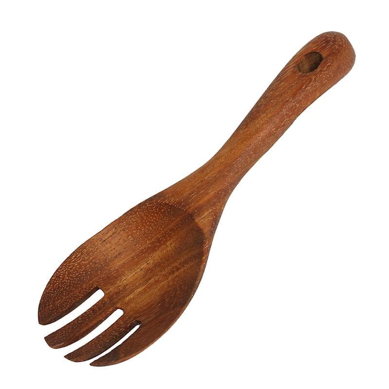Köksredskap Sallad Servering Gaffel Sked Matlagning Gaffel Sked Akacia Rätter Träsallad Sporks