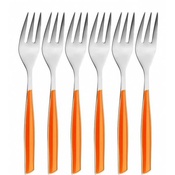 Bugatti - Glamour 6-st Cake Fork Orange