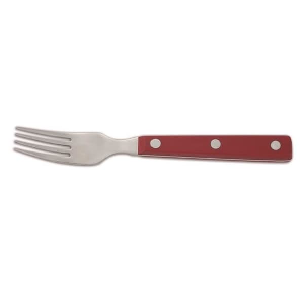 Gaffel - ARCOS - 374722 - Rostfritt stål 18/10 - Röd handtag - 9 cm