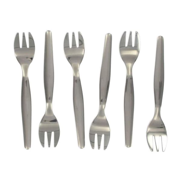 Ostrongafflar - Fackelmann - Ref. 32133 - Rostfritt stål - 6-pack - 12,5 cm