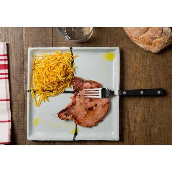 ARCOS Steak Basic - Steak Gaffel (90 / 195 mm) - Rostfritt stål / Svart polyoximetylen