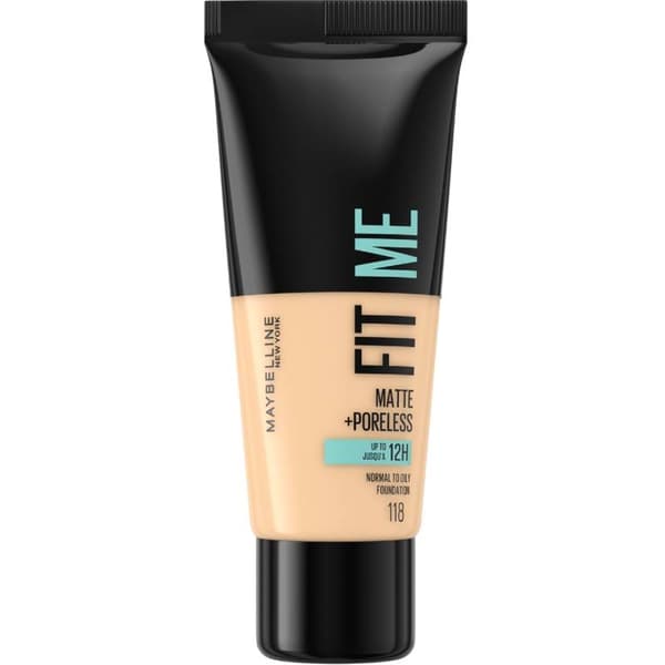 Maybelline New York Fit Me Matte + Poreless Foundation 118 Nude 30ml