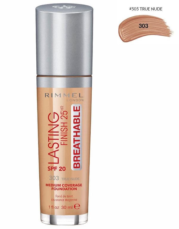 Rimmel Lasting Finish 25HR Breathable SPF20 Foundation-303 True nude