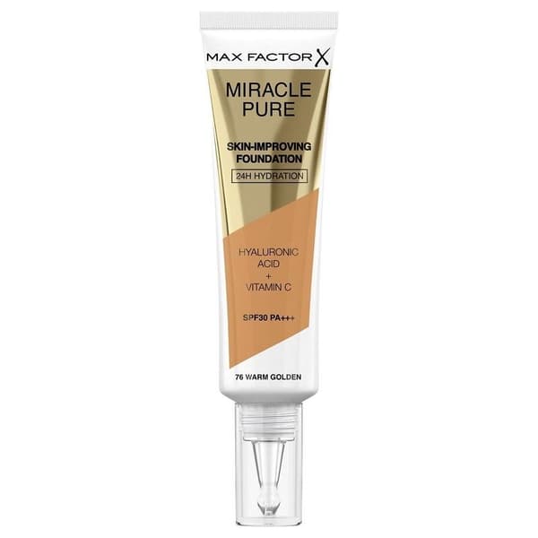 Max Factor Miracle Pure Skin-Improving Foundation 76 Warm Golden 30ml