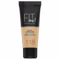Miniatyrbillede 1 af 2: Maybelline Fit Me Matte + Poreless Foundation - 118 Nude