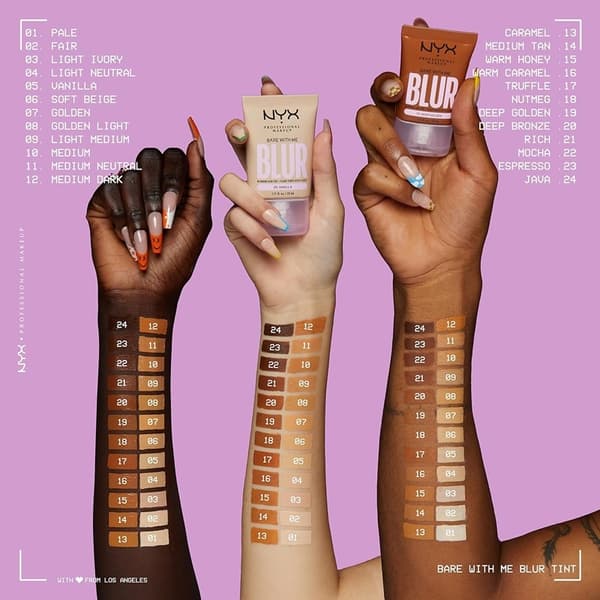 NYX PROF. MAKEUP Bare With Me Blur Tint Foundation 30ml 09 Light Medium