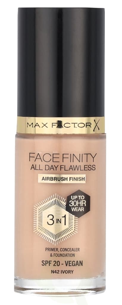 Max Factor Facefinity All Day Flawless 3 In 1 Foundation 30 ml N42 Ivory