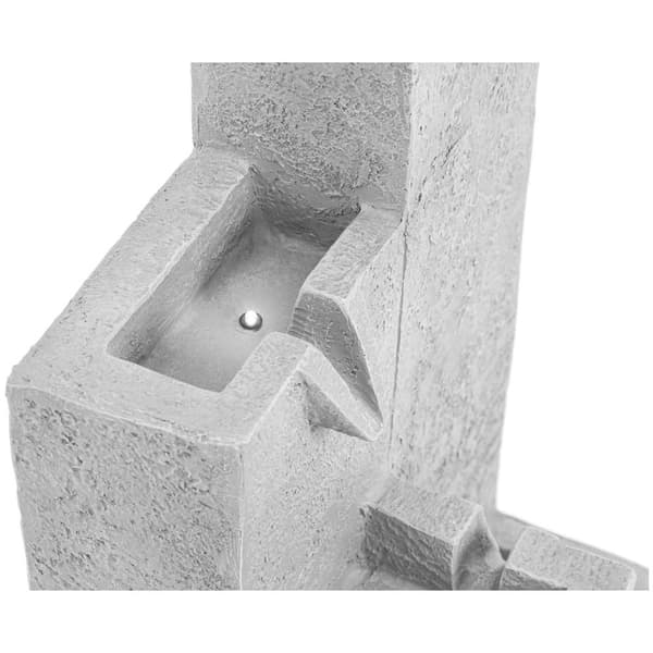 hillvert Solar Garden Fountain - 4 kolumner - LED-belysning