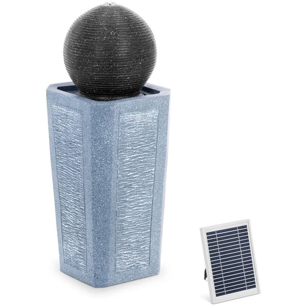hillvert Solar Garden Fountain - Kula på kolumn - LED-belysning
