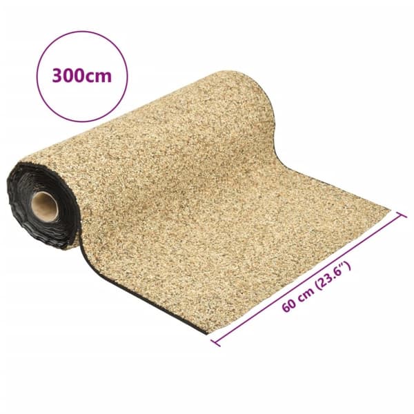 vidaXL Steinfolie naturlig sand 300x60 cm