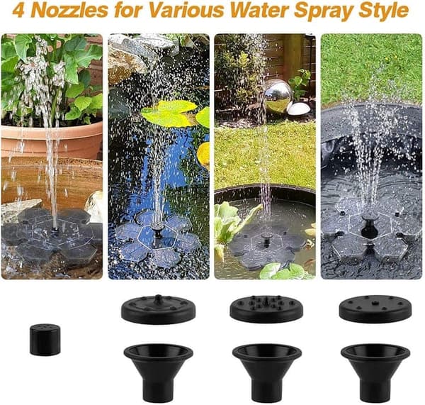 OBOSOE Solar Fountain Aurinkoenergialla toimiva suihkulähde suihkulähde / vesipumppu