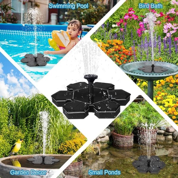 OBOSOE Solar Fountain Aurinkoenergialla toimiva suihkulähde suihkulähde / vesipumppu