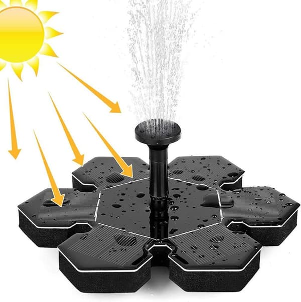 OBOSOE Solar Fountain Aurinkoenergialla toimiva suihkulähde suihkulähde / vesipumppu