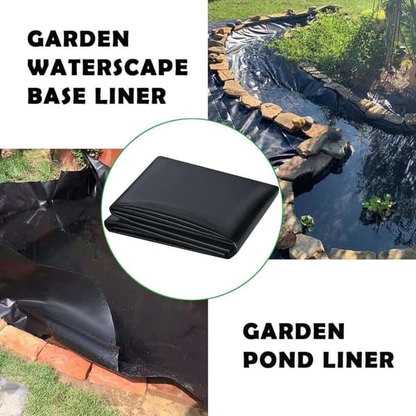 Lollanda Svart HDPE Pond Liner – Tjock och UV-beständig Fiskdamm Membran för Utomhus Fiskdammar och Dammanläggningar