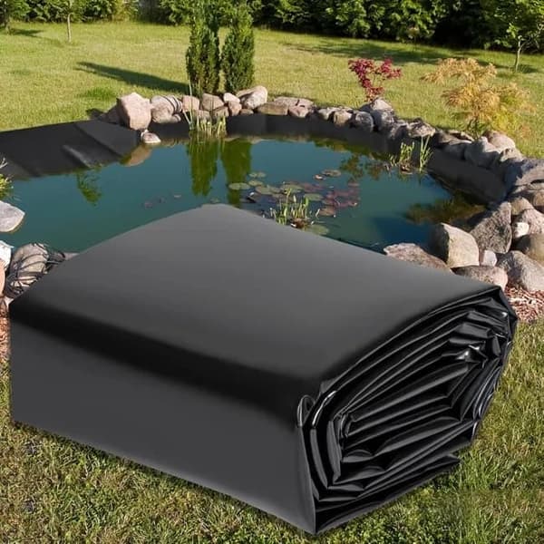 Lollanda Svart HDPE Pond Liner – Tjock och UV-beständig Fiskdamm Membran för Utomhus Fiskdammar och Dammanläggningar
